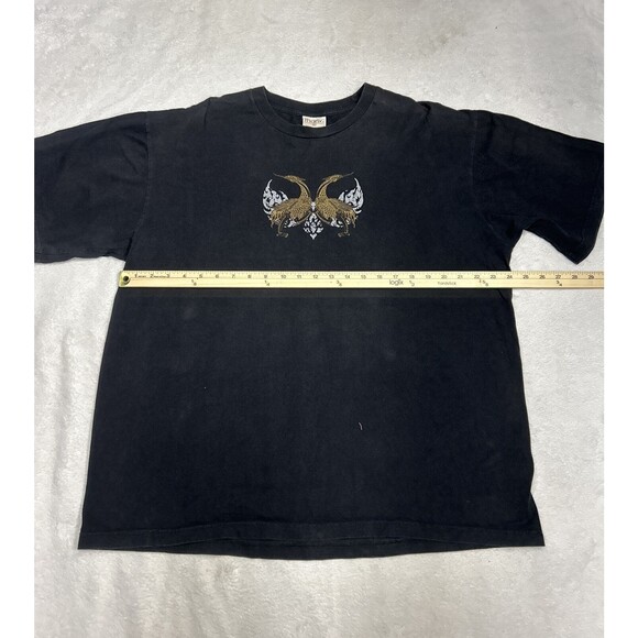 Vintage Thanx Men's Buddhism Graphic Black T-shirt Size XL from Thailand - Picture 5 of 7